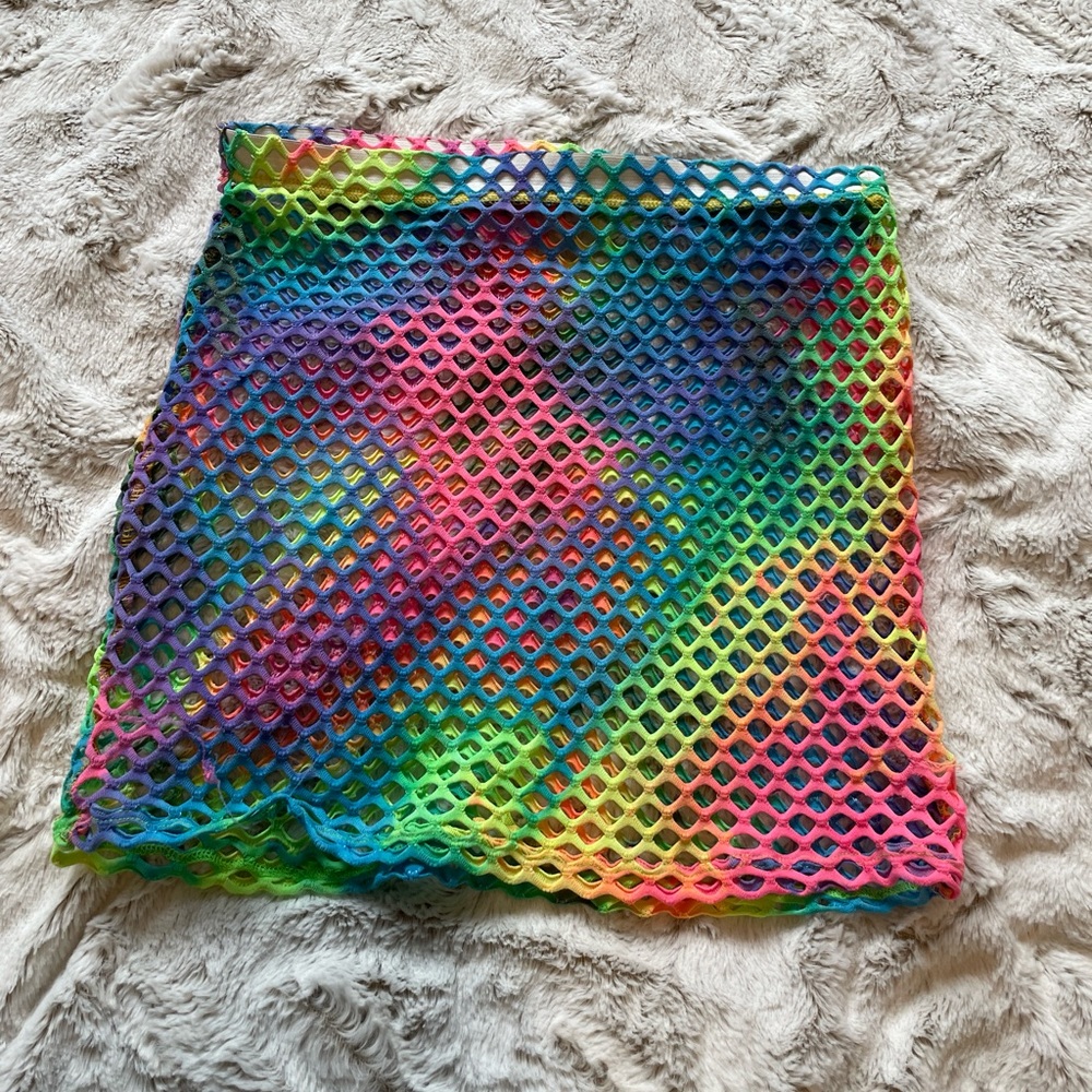 Fishnet rave skirt